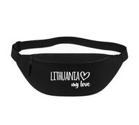 Huuraa marsupio Lithuania my Love Borsa a tracolla Regalo nera 2,5 litri Lithuania my Love Presente