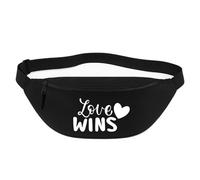 Huuraa marsupio Love Wins Herz Borsa a tracolla Regalo nera 2,5 litri Love Wins Herz Presente