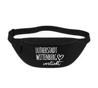 Huuraa marsupio Lutherstadt Wittenberg verliebt Borsa a tracolla Regalo nera 2,5 litri Lutherstadt Wittenberg verliebt Presente