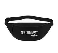 Huuraa marsupio New Orleans my Love Borsa a tracolla Regalo nera 2,5 litri New Orleans my Love Presente