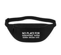 Huuraa marsupio No Homophobia Racism Hate Borsa a tracolla Regalo nera 2,5 litri No Homophobia Racism Hate Presente