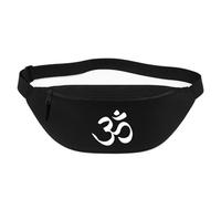 Huuraa marsupio Om del hinduismo Borsa a tracolla Regalo nera 2,5 litri Om del hinduismo Presente