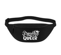 Huuraa marsupio Proudly Queer Krone Borsa a tracolla Regalo nera 2,5 litri Proudly Queer Krone Presente
