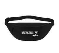 Huuraa marsupio Washington D.C. my Love Borsa a tracolla Regalo nera 2,5 litri Washington D.C. my Love Presente