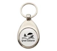 huuraa portachiavi Gran Canaria Spain Portachiavi regalo con ciondolo in metallo, gettone per carrello della spesa Gran Canaria Spain Presente