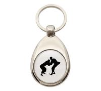 huuraa portachiavi Judo Portachiavi regalo con ciondolo in metallo, gettone per carrello della spesa Judo Presente