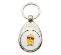 huuraa portachiavi Pollito genial Portachiavi regalo con ciondolo in metallo, gettone per carrello della spesa Pollito genial Presente