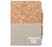 huuraa quaderno Baccalauréat 2025 Diario regalo con copertina in sughero 80 fogli Din A5 incl. Penna a sfera Baccalauréat 2025 Presente