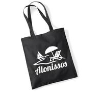huuraa sacco di juta Alonissos Greece Borsa regalo nera 10 litri cotone Alonissos Greece Presente