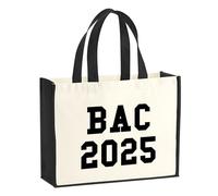 huuraa sacco di juta BAC 2025 Borsa per la spesa Gift Shopper nera 21 litri juta e cotone BAC 2025 idea regalo