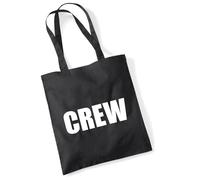 huuraa sacco di juta Crew Schriftzug Borsa regalo nera 10 litri cotone Crew Schriftzug Presente