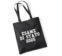 huuraa sacco di juta Esame di Stato 2025 Borsa regalo nera 10 litri cotone Esame di Stato 2025 Presente