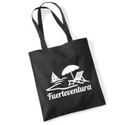 huuraa sacco di juta Fuerteventura Spain Borsa regalo nera 10 litri cotone Fuerteventura Spain Presente