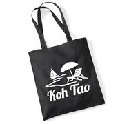 huuraa sacco di juta Koh Tao Thailand Borsa regalo nera 10 litri cotone Koh Tao Thailand Presente