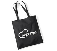 huuraa sacco di juta Mejor Papá Borsa regalo nera 10 litri cotone Mejor Papá Presente