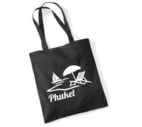 huuraa sacco di juta Phuket Thailand Borsa regalo nera 10 litri cotone Phuket Thailand Presente