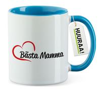 huuraa tazza Bästa Mamma Tazza regalo blu 330ml Bästa Mamma idea regalo