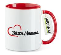 huuraa tazza da caffè Bästa Mamma Tazza da tè regalo rossa 330ml Bästa Mamma Presente