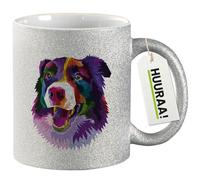 huuraa tazza da caffè Border collie Tazza regalo argento 330ml Border collie Presente