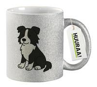 huuraa tazza da caffè Border collie Tazza regalo argento 330ml Border collie Presente