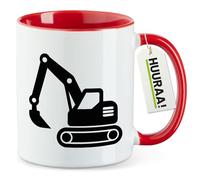 huuraa tazza da caffè excavadora Tazza da tè regalo rossa 330ml excavadora Presente
