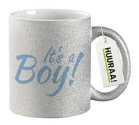huuraa tazza da caffè It`s a Boy! Schriftzug Tazza regalo argento 330ml It`s a Boy! Schriftzug Presente