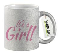 huuraa tazza da caffè It`s a Girl! Schriftzug Tazza regalo argento 330ml It`s a Girl! Schriftzug Presente