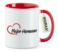 huuraa tazza da caffè Mejor Hermano Tazza da tè regalo rossa 330ml Mejor Hermano Presente