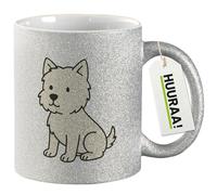 huuraa tazza da caffè West highland white terrier Tazza regalo argento 330ml West highland white terrier Presente
