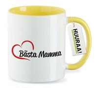 huuraa tazza da tè Bästa Mamma Tazza in ceramica regalo gialla 330ml Bästa Mamma Sorpresa