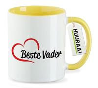 huuraa tazza da tè Beste Vader Tazza in ceramica regalo gialla 330ml Beste Vader Sorpresa