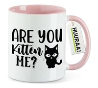 huuraa tazza da ufficio Are you kitten me Tazza con motivo regalo rosa 330ml Are you kitten me souvenir