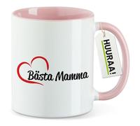 huuraa tazza da ufficio Bästa Mamma Tazza con motivo regalo rosa 330ml Bästa Mamma souvenir