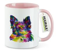 huuraa tazza da ufficio Chihuahua Tazza con motivo regalo rosa 330ml Chihuahua souvenir