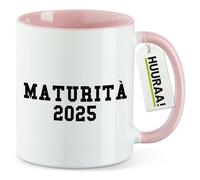 huuraa tazza da ufficio Maturità 2025 Tazza con motivo regalo rosa 330ml Maturità 2025 souvenir