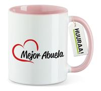 huuraa tazza da ufficio Mejor Abuela Tazza con motivo regalo rosa 330ml Mejor Abuela souvenir