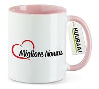 huuraa tazza da ufficio Migliore Nonna Tazza con motivo regalo rosa 330ml Migliore Nonna souvenir