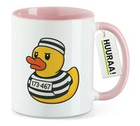 huuraa tazza da ufficio Pato de goma cárcel Tazza con motivo regalo rosa 330ml Pato de goma cárcel souvenir