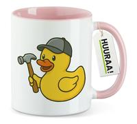 huuraa tazza da ufficio Pato de goma de artesanía Tazza con motivo regalo rosa 330ml Pato de goma de artesanía souvenir