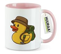 huuraa tazza da ufficio Pato de goma excursionista Tazza con motivo regalo rosa 330ml Pato de goma excursionista souvenir