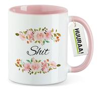huuraa tazza da ufficio Shit Tazza con motivo regalo rosa 330ml Shit souvenir