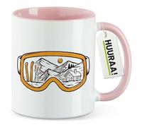 huuraa tazza da ufficio Ski Tazza con motivo regalo rosa 330ml Ski souvenir