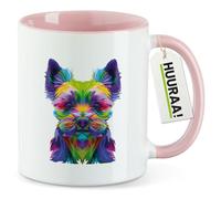 huuraa tazza da ufficio Yorkshire terrier Tazza con motivo regalo rosa 330ml Yorkshire terrier souvenir