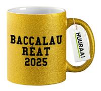 huuraa tazza di caffè Baccalauréat 2025 Tazza da caffè regalo oro 330ml Baccalauréat 2025 idea regalo