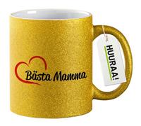 huuraa tazza di caffè Bästa Mamma Tazza da caffè regalo oro 330ml Bästa Mamma idea regalo