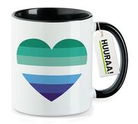 huuraa tazza di caffè Bandera del Orgullo Gay LGBTQ Tazza regalo nera 330ml Bandera del Orgullo Gay LGBTQ Presente