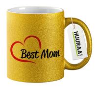 huuraa tazza di caffè Best Mom Tazza da caffè regalo oro 330ml Best Mom idea regalo