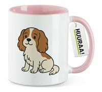 huuraa tazza di caffè Cavalier King Charles Spaniel Tazza con motivo regalo rosa 330ml Cavalier King Charles Spaniel Presente