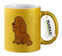 huuraa tazza di caffè Cocker spaniel Tazza da caffè regalo oro 330ml Cocker spaniel idea regalo