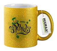 huuraa tazza di caffè Happy St. Patrick’s Day Tazza da caffè regalo oro 330ml Happy St. Patrick’s Day idea regalo